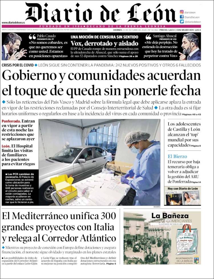 Portada de Diario de León (Espa&ntilde;a)