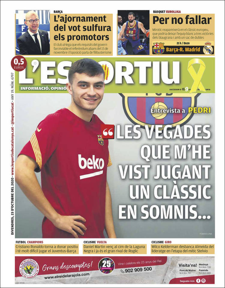 Portada de L'Esportiu (Espa&ntilde;a)