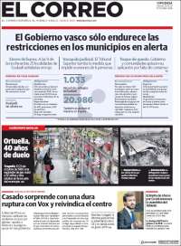 Portada de El Correo - Guipuzcoa (Espa&ntilde;a)