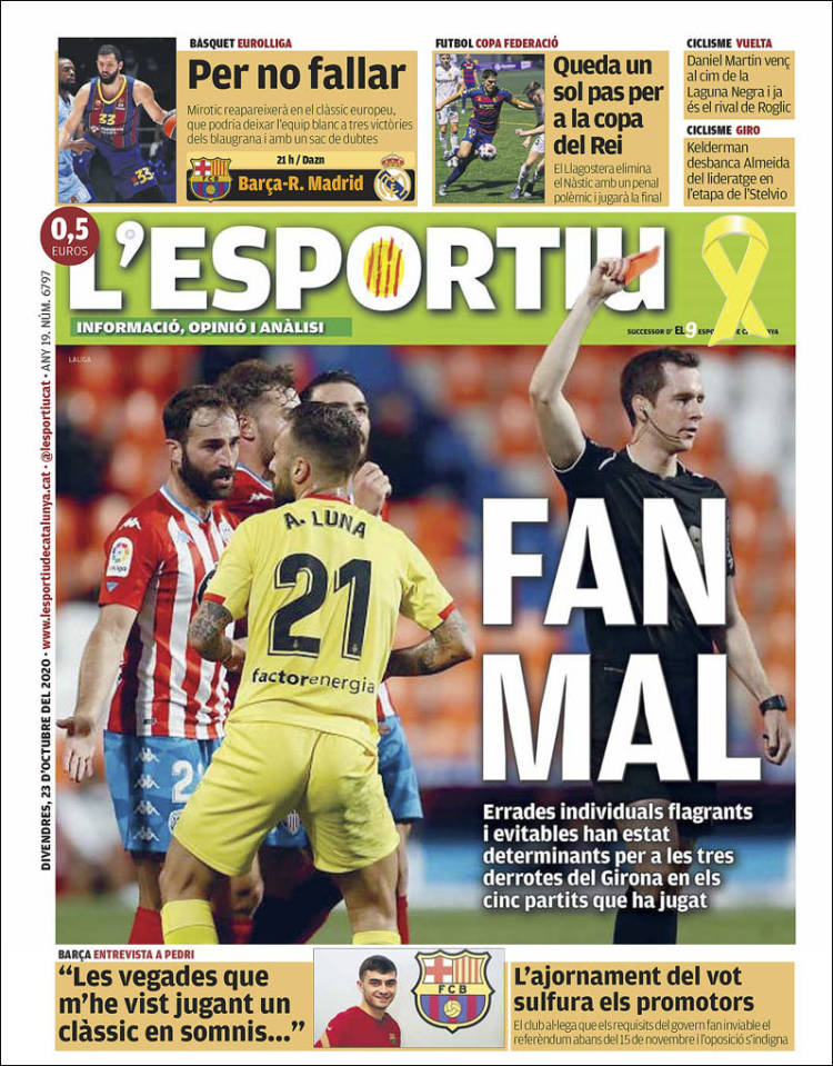 Portada de L'Esportiu : Girona (Espa&ntilde;a)