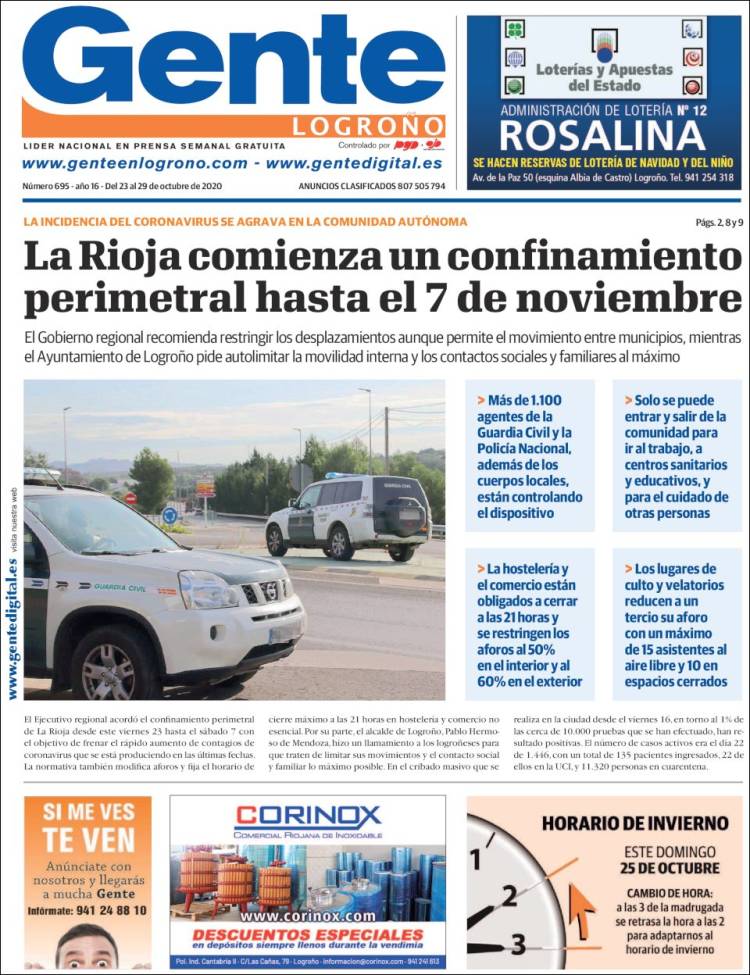 Portada de Gente en Logroño (Espa&ntilde;a)