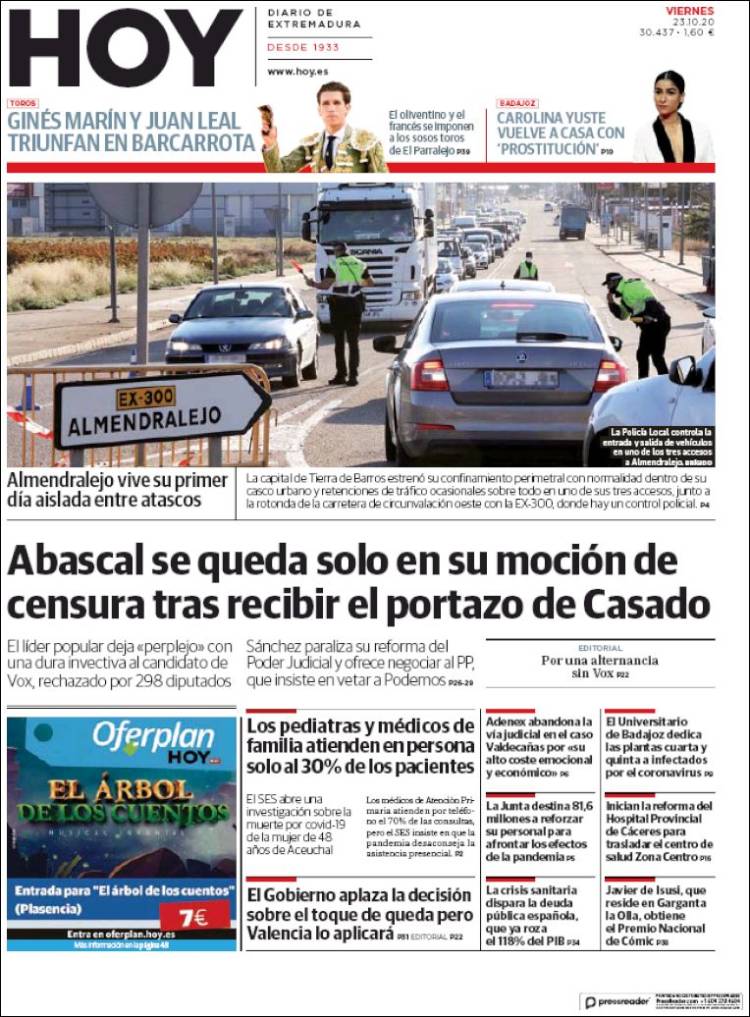Portada de Hoy - Badajoz (Espa&ntilde;a)