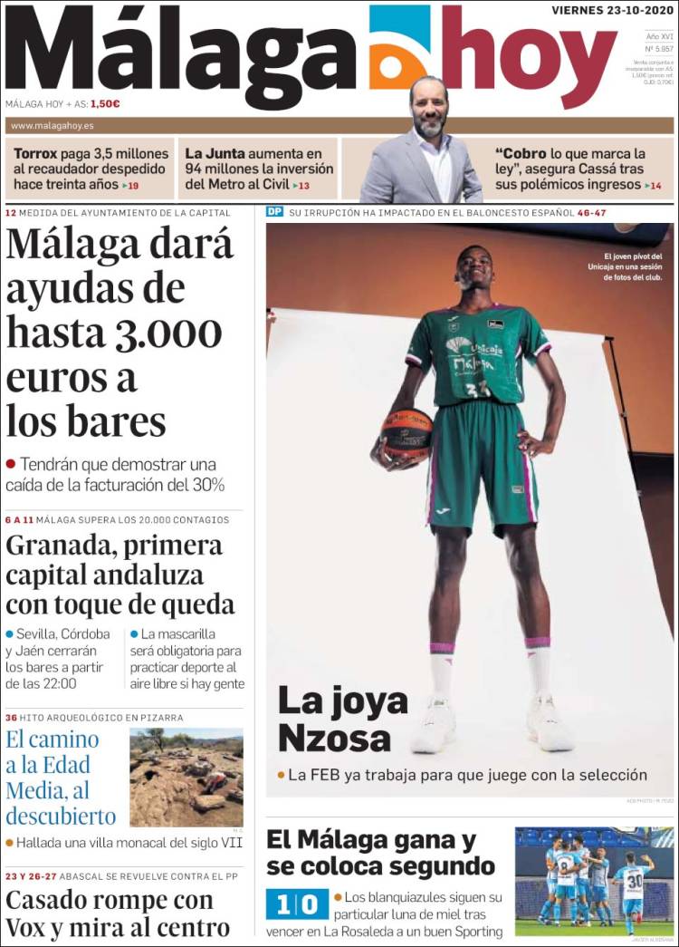 Portada de Málaga Hoy (Espa&ntilde;a)