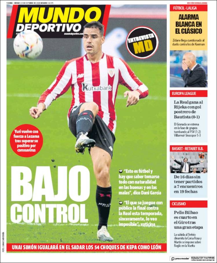 Portada de Mundo Deportivo Bizkaia (Espa&ntilde;a)
