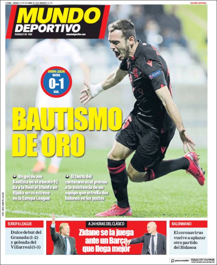 Portada de Mundo Deportivo Gipuzkoa (Espa&ntilde;a)