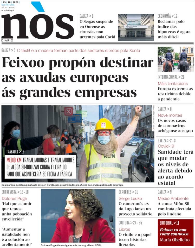 Portada de Nòs Diario (Espa&ntilde;a)