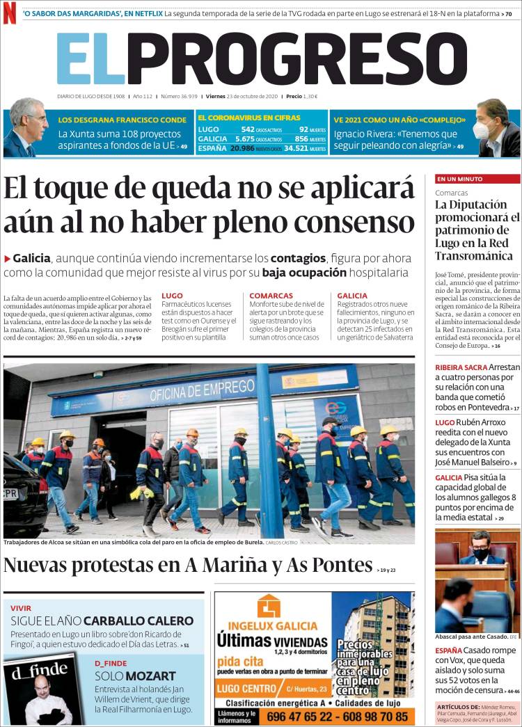 Portada de El Progreso (Espa&ntilde;a)