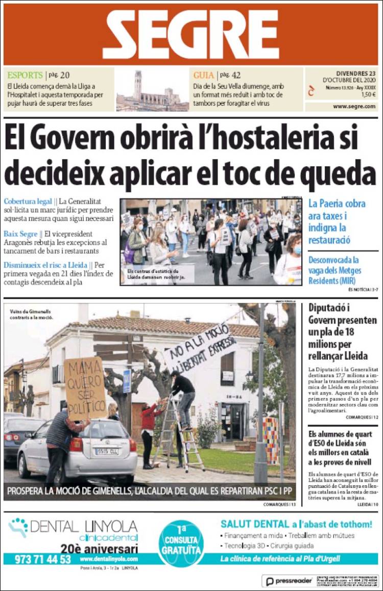 Portada de Segre (Espa&ntilde;a)