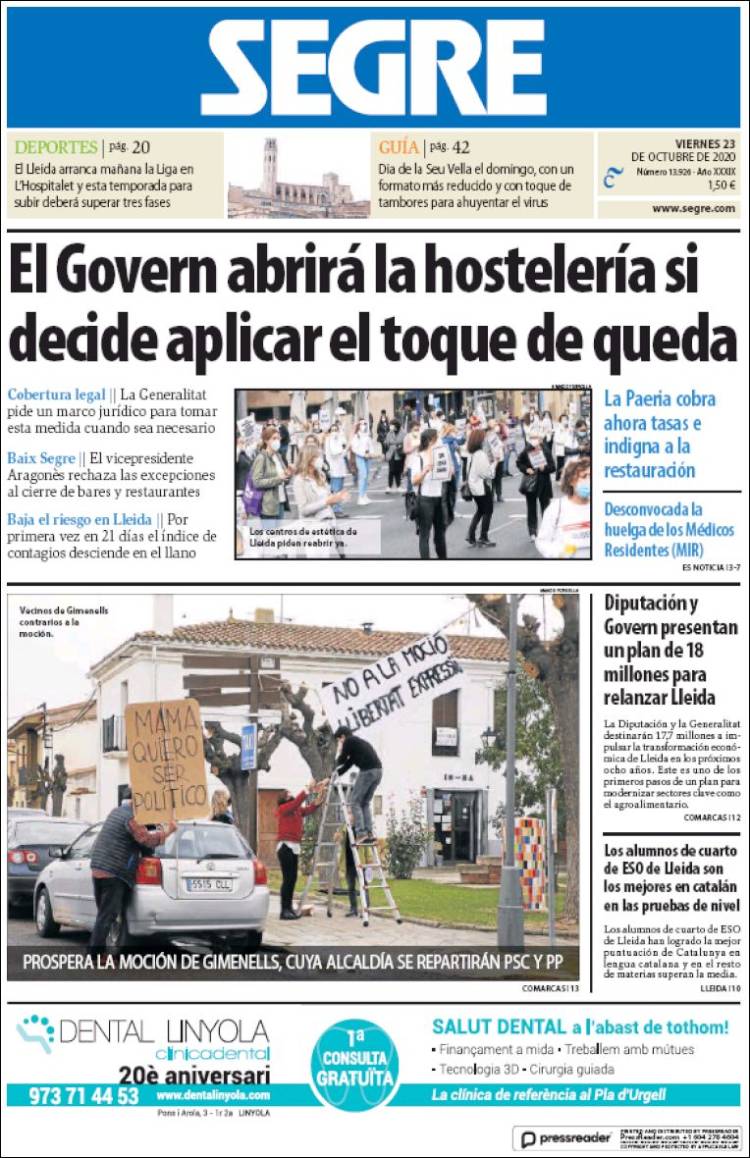 Portada de Segre  (Espa&ntilde;a)