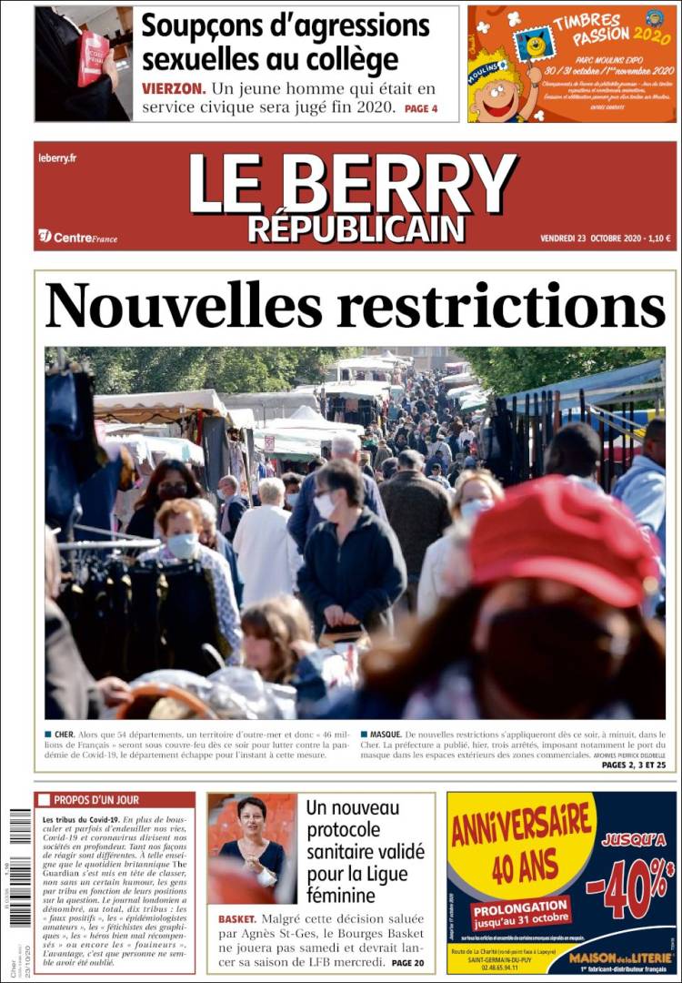 Portada de Berry Republicain (Francia)
