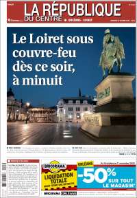 Portada de La République du Centre (Francia)