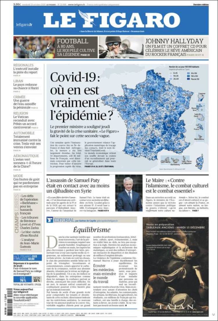 Portada de Le Figaro (Francia)