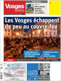 Portada de Vosges Matin (Francia)