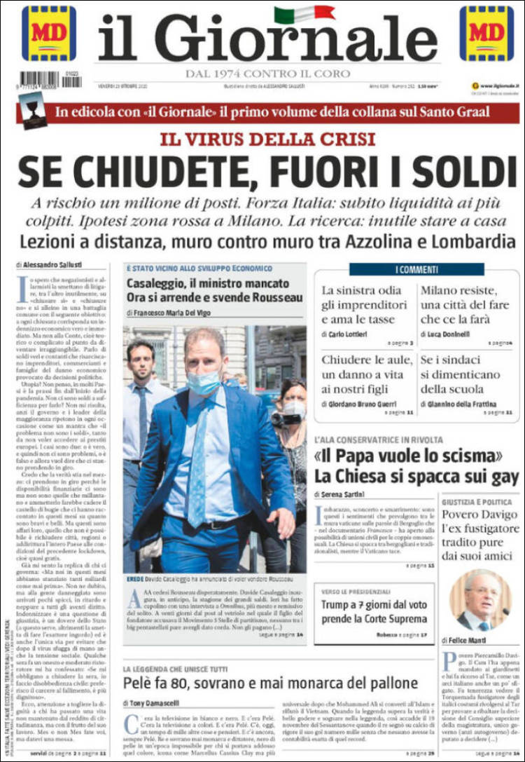 Portada de il Giornale (Italia)