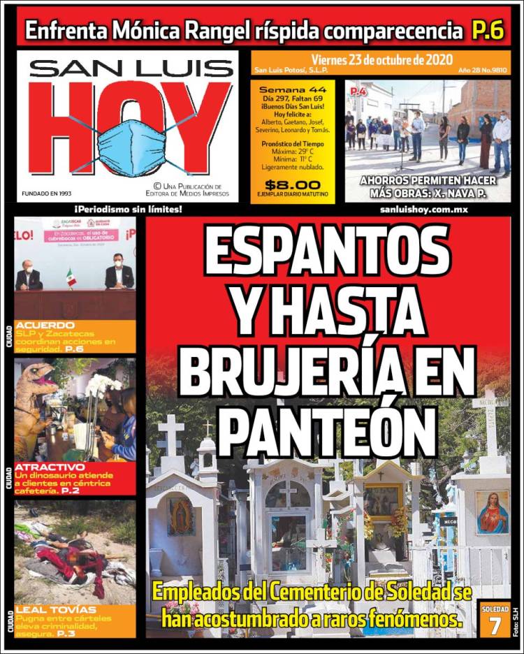 Portada de San Luis Hoy (M&eacute;xico)