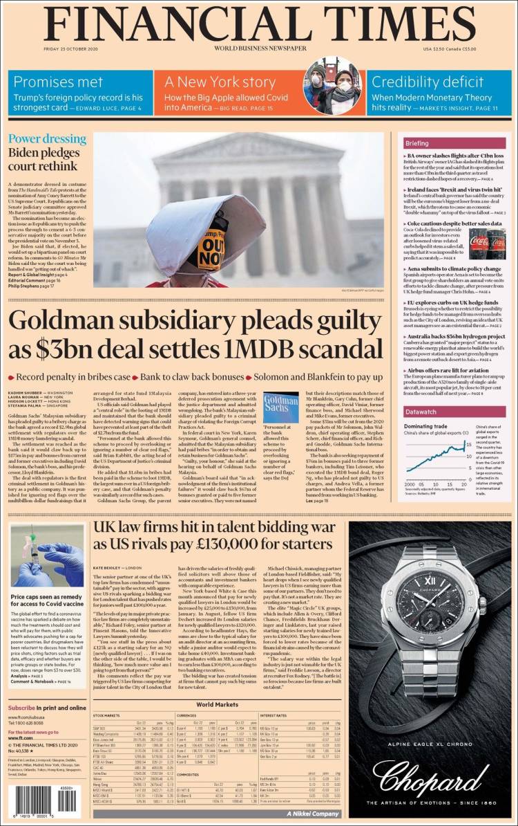 Portada de Financial Times - USA (États-Unis)