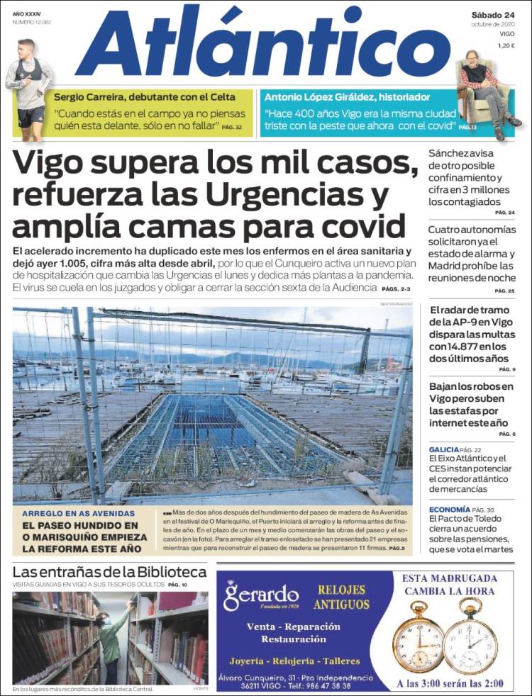 Portada de Atlántico Diario (España)