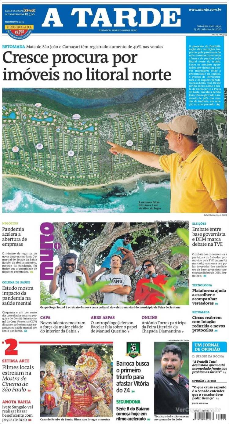 Portada de Diário A Tarde (Brasil)