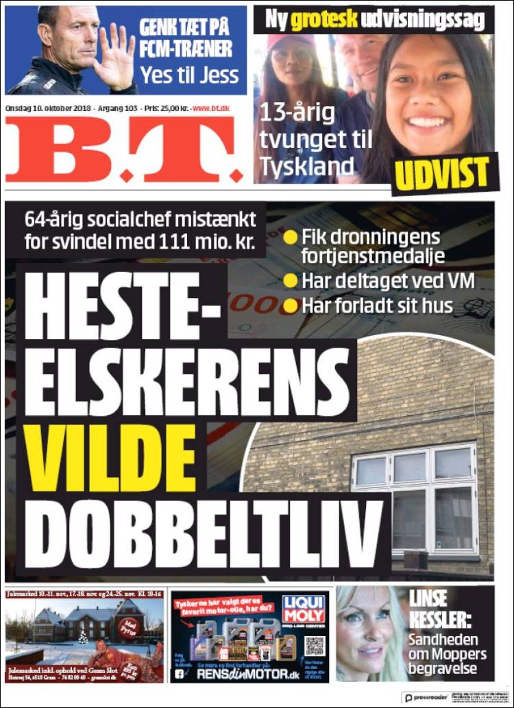 Portada de B.T. (Dinamarca)