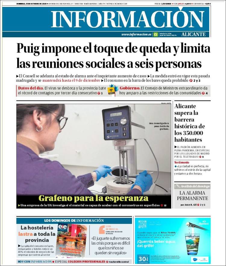 Portada de Diario Información (Espa&ntilde;a)