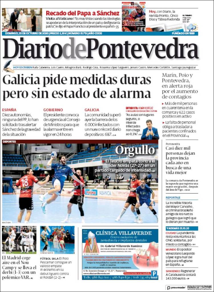 Portada de Diario de Pontevedra (Espa&ntilde;a)