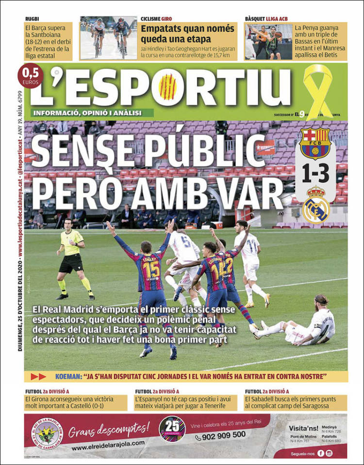 Portada de L'Esportiu (Espa&ntilde;a)