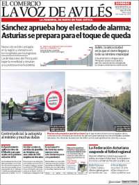 Portada de El Comercio - Avilés (Espa&ntilde;a)