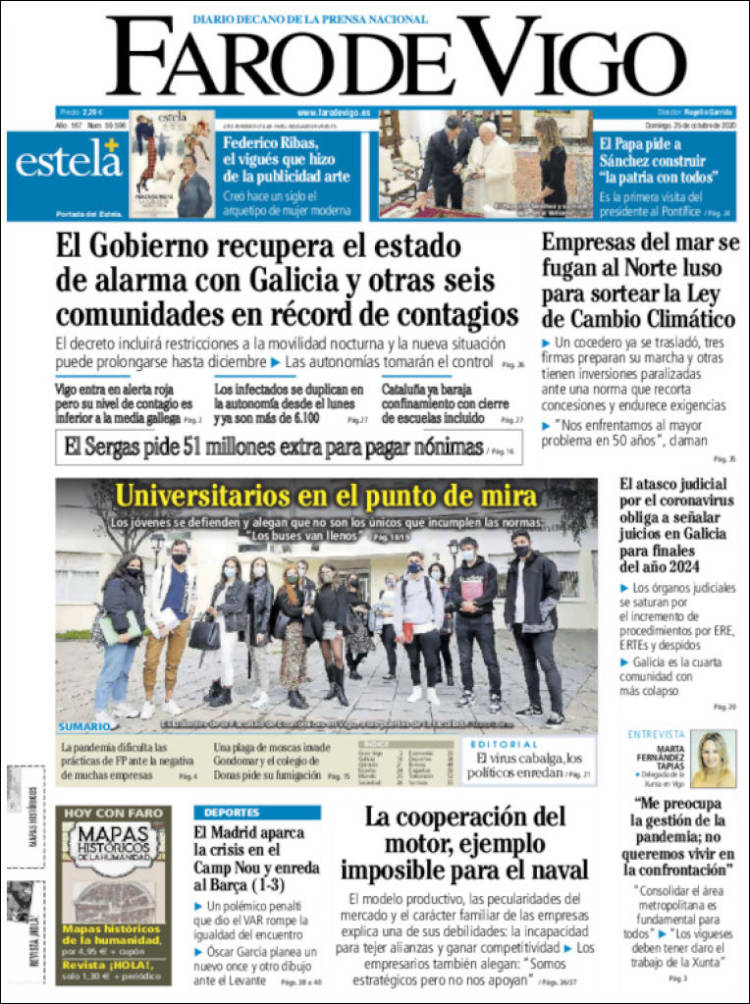 Portada de Faro de Vigo (Espa&ntilde;a)