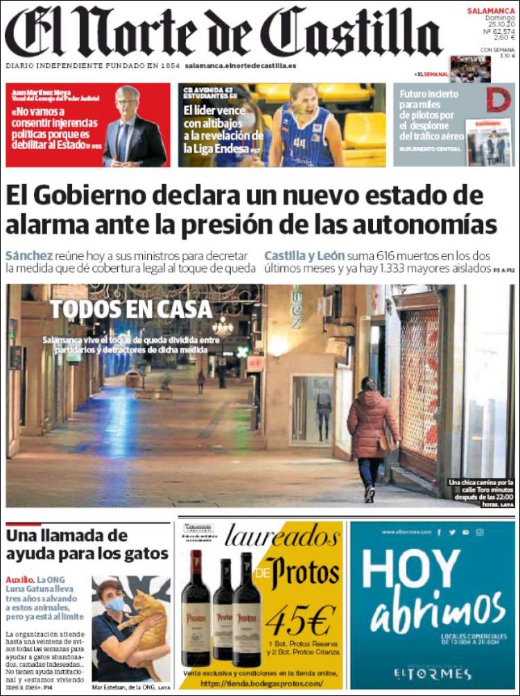 Portada de Norte de Castilla - Salamanca (Espa&ntilde;a)