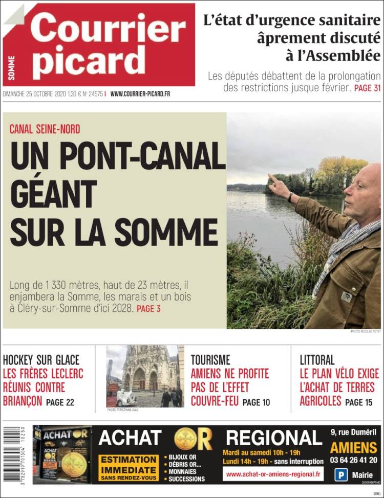 Portada de Courrier Picard (Francia)