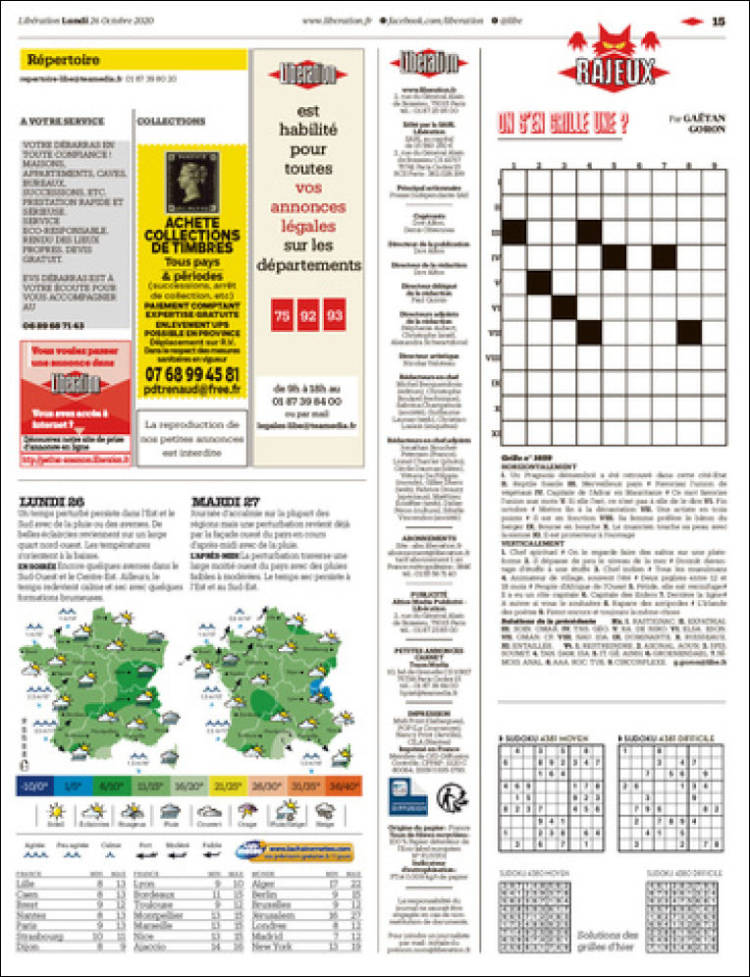 Portada de Libération (Francia)