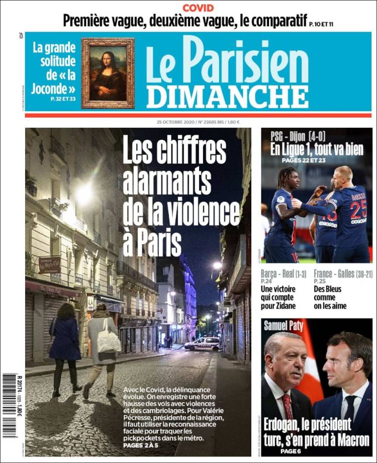 Portada de Le Parisien (Francia)