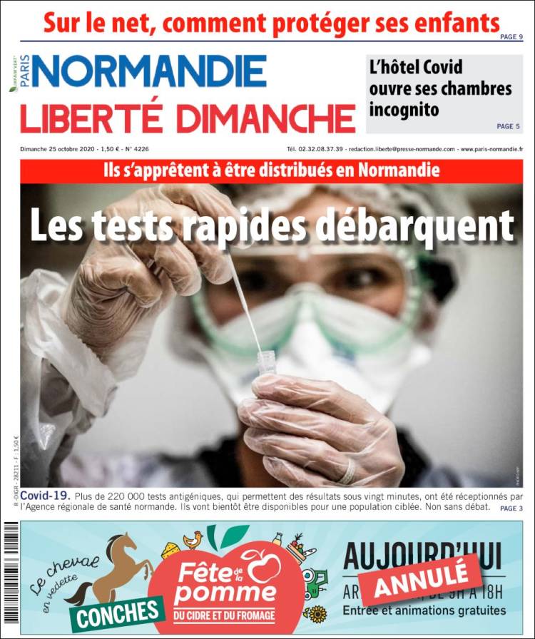 Portada de Paris Normandie (Francia)