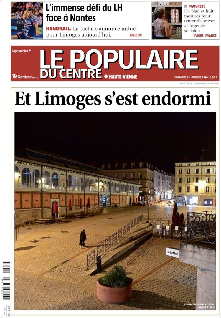 Portada de Le Populaire du Centre (Francia)