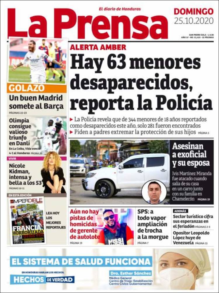 Portada de La Prensa (Honduras)
