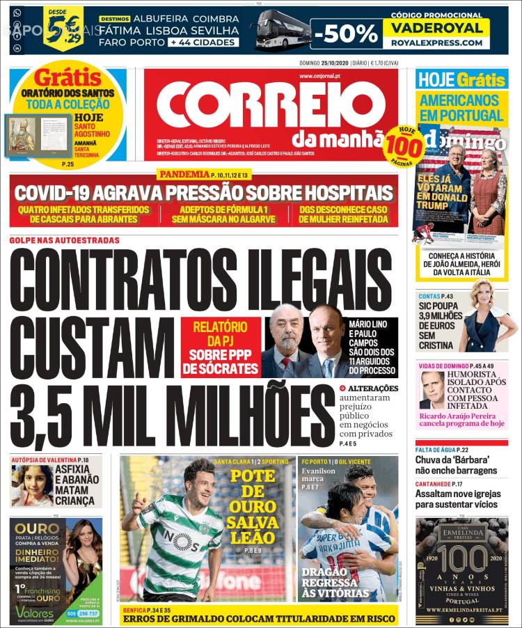 Portada de Correio da Manhã (Portugal)