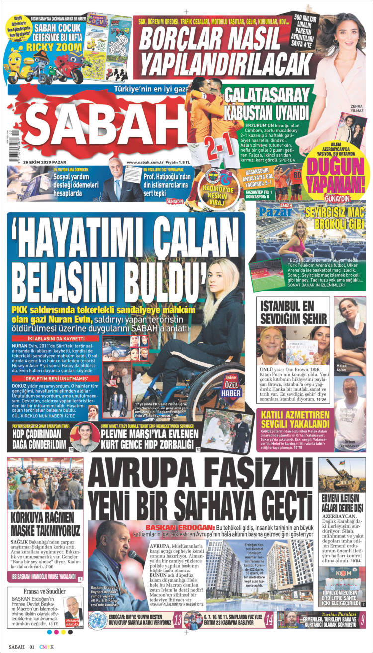 Portada de Sabah (Turqu&iacute;a)