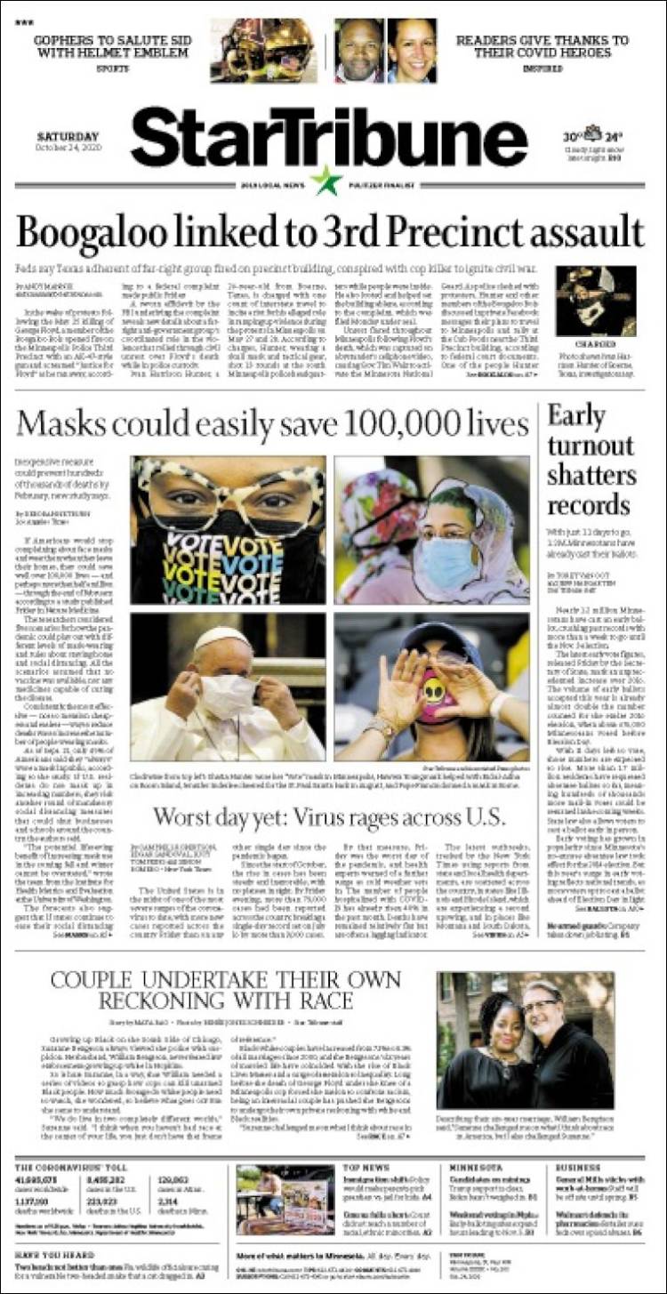 Portada de Star Tribune (USA)