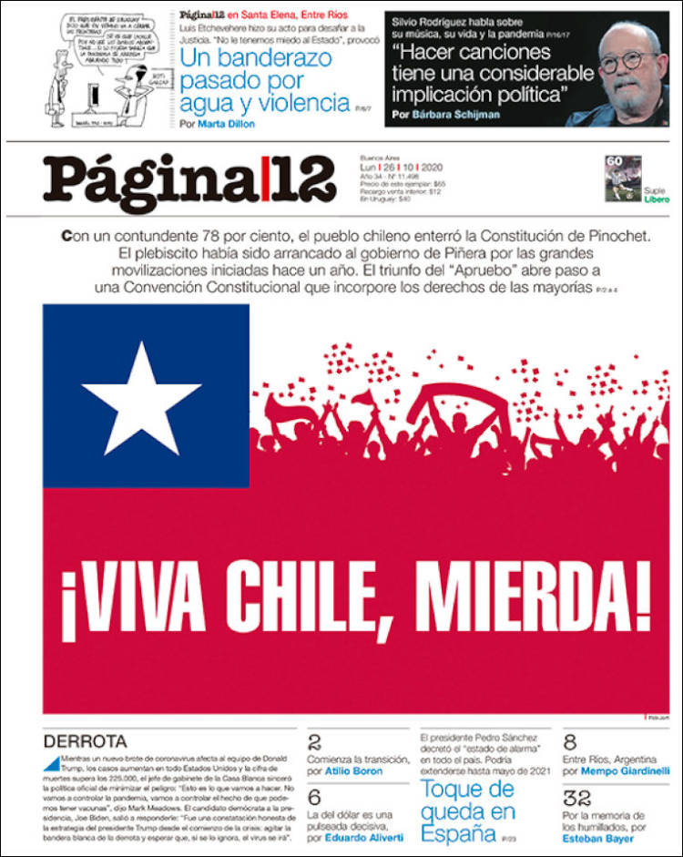 Portada de Página/12 (Argentina)