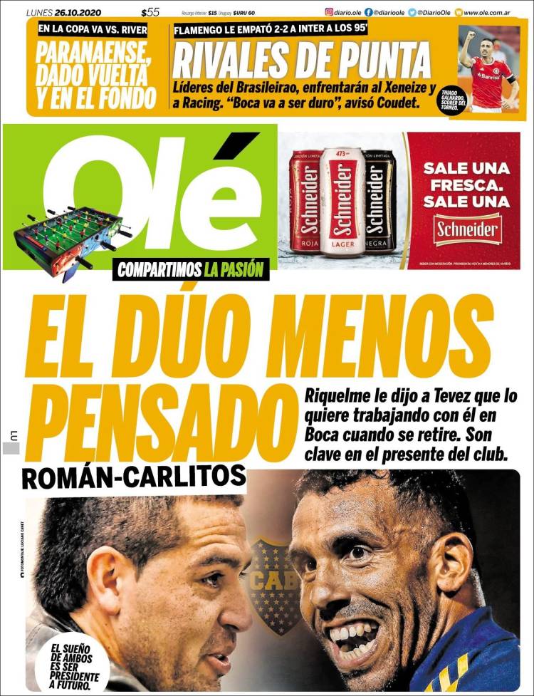 Portada de Olé (Argentina)