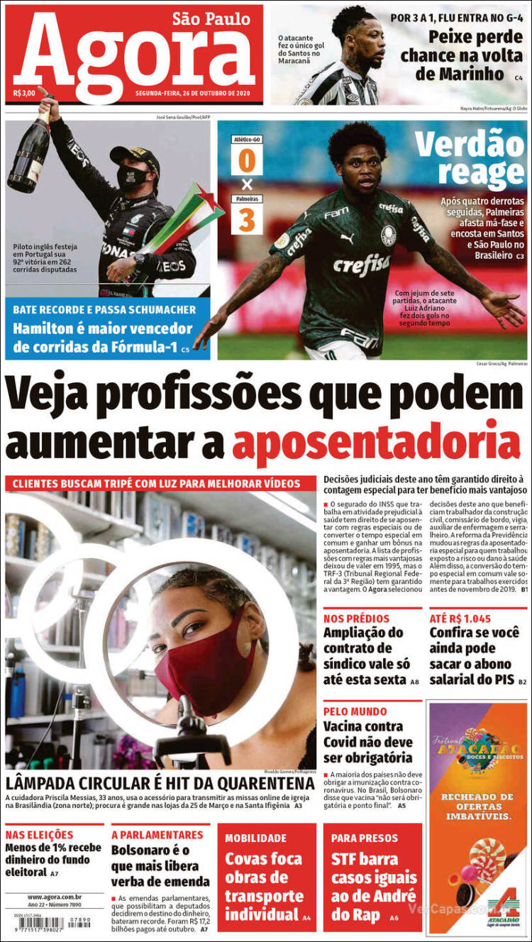 Portada de Agora São Paulo (Brasil)