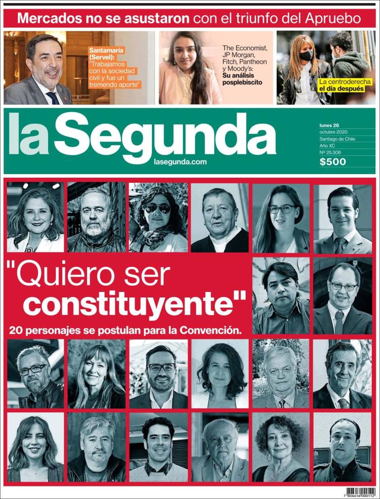 Portada de La Segunda (Chile)