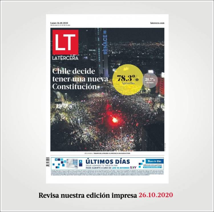 Portada de La Tercera (Chile)