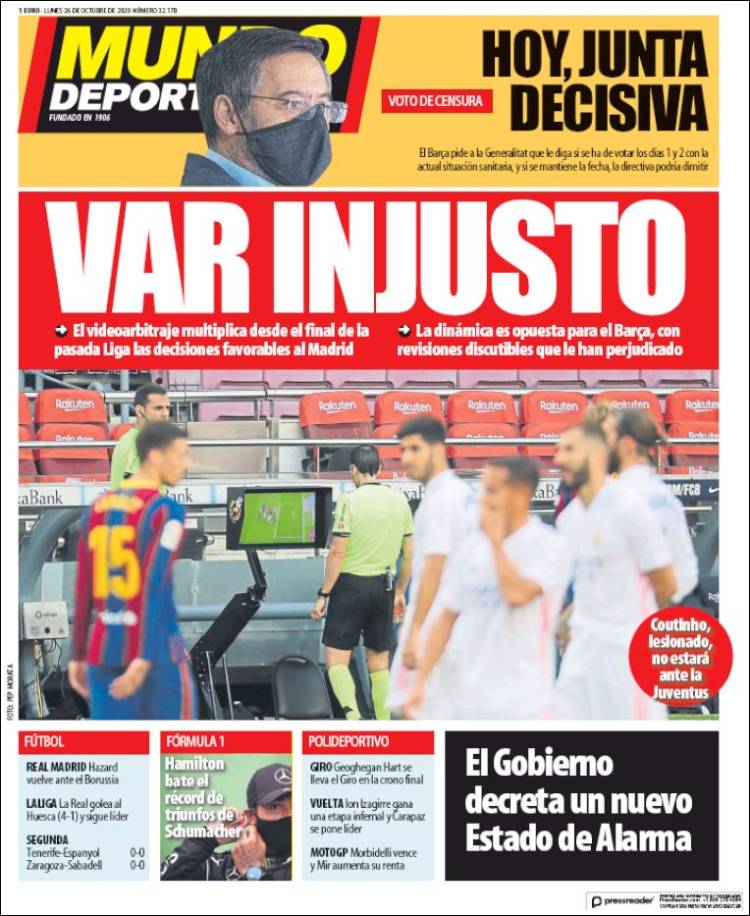 Portada de El Mundo Deportivo (Espa&ntilde;a)