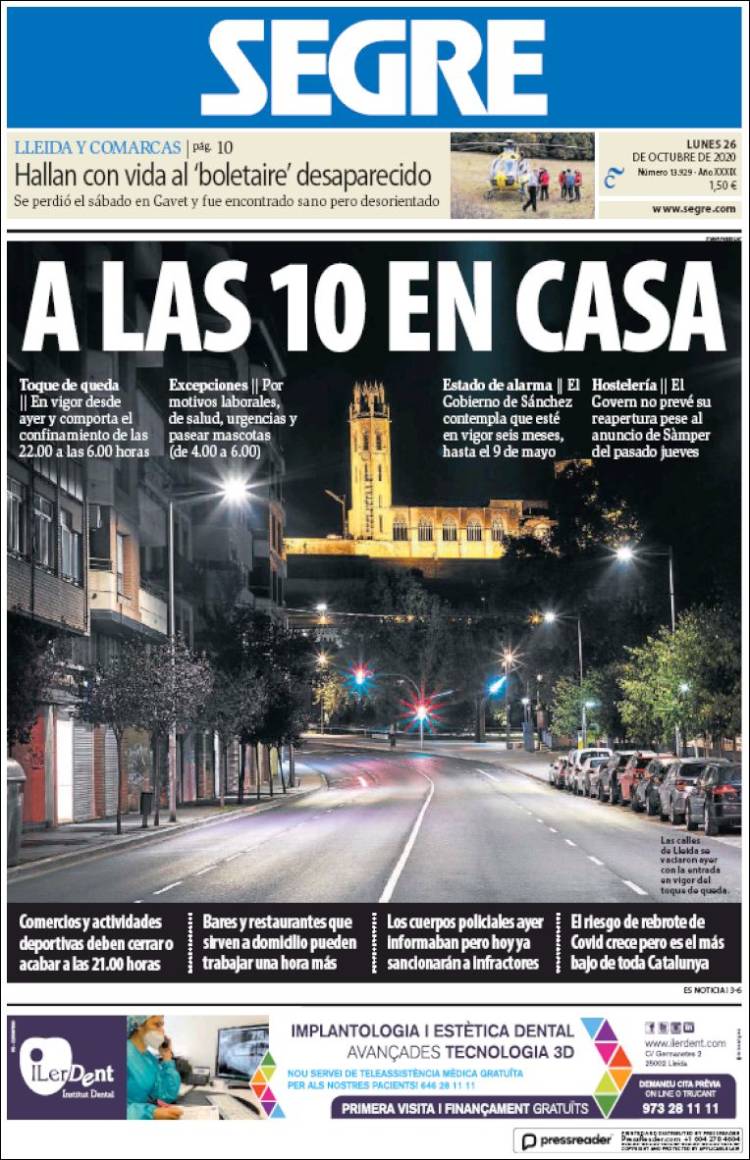 Portada de Segre  (Espa&ntilde;a)