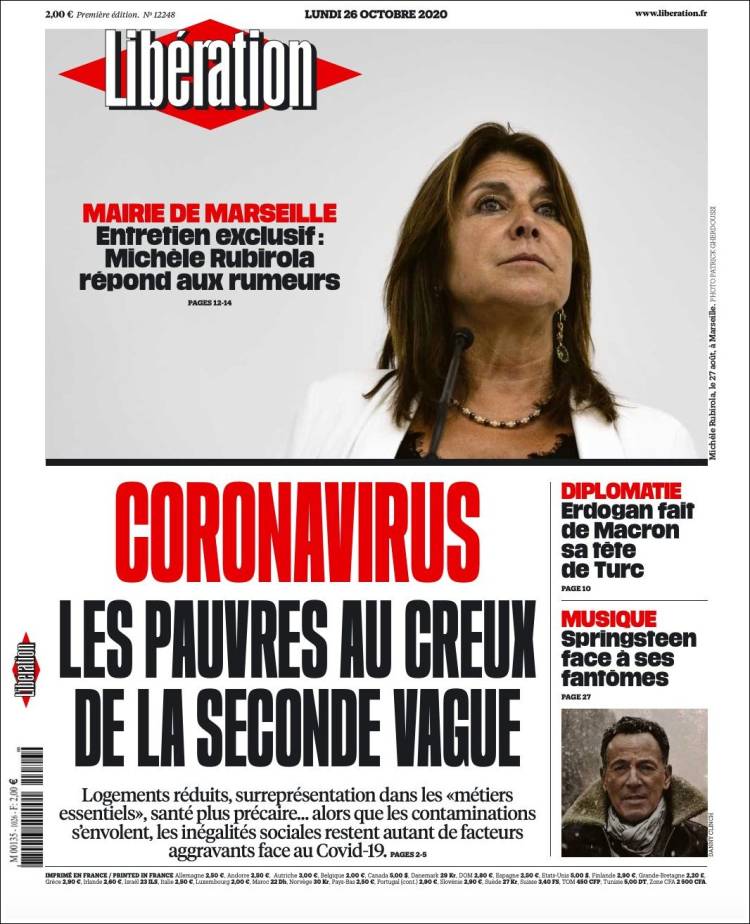 Portada de Libération (Francia)