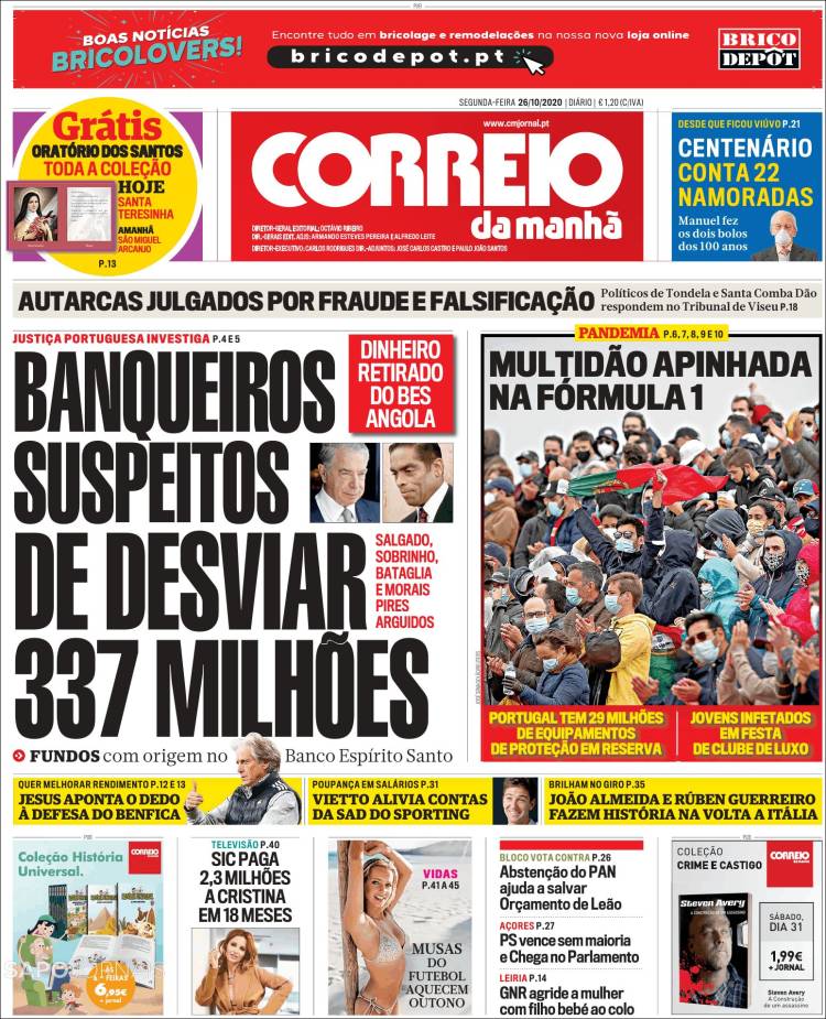 Portada de Correio da Manhã (Portugal)