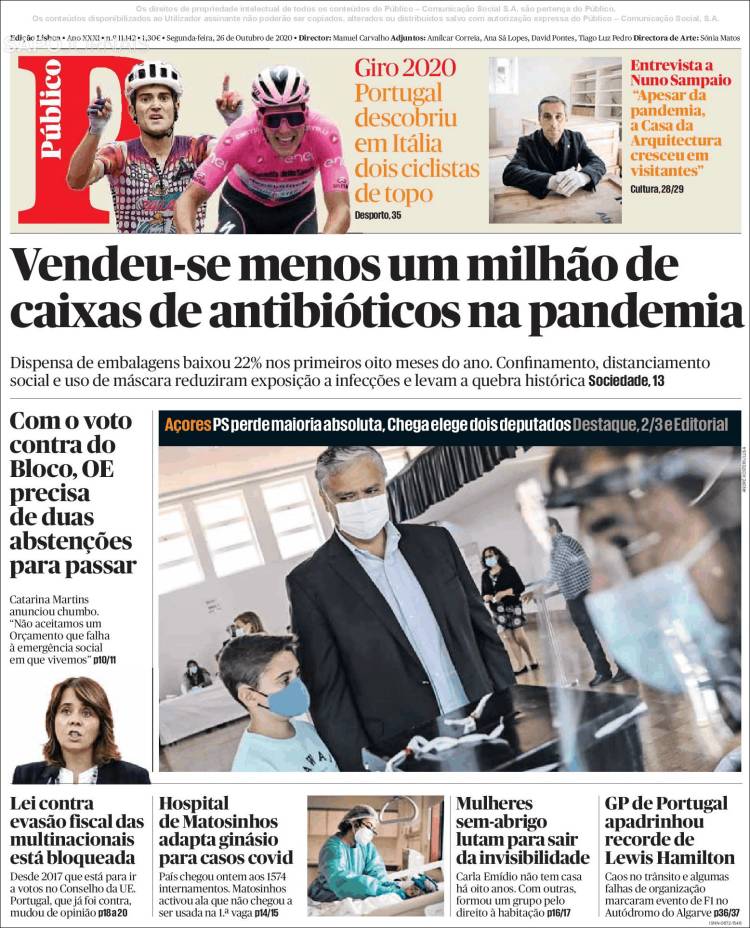 Portada de Público (Portugal)