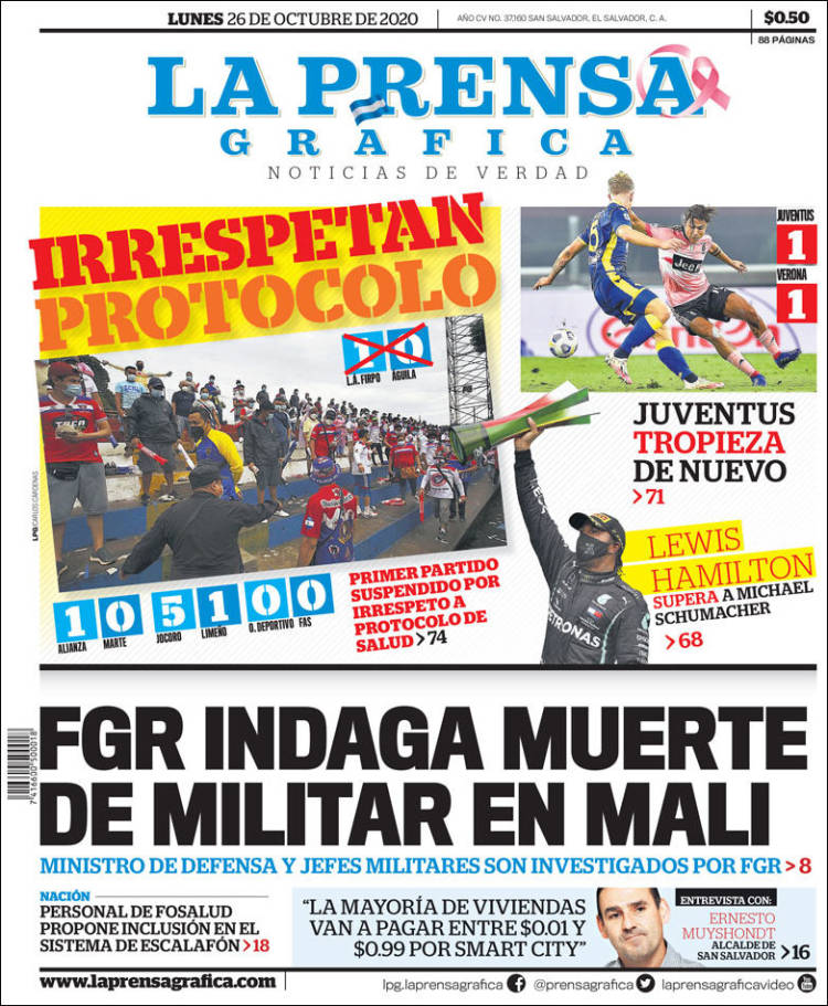 Portada de La Prensa Gráfica (El Salvador)