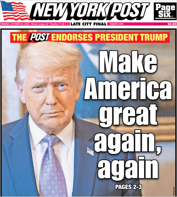 Portada de New York Post (USA)